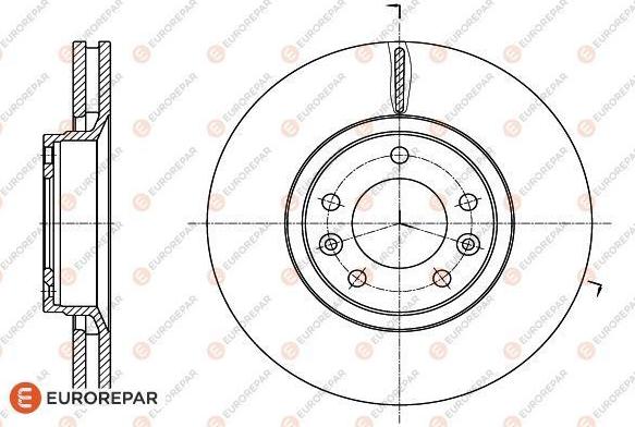 EUROREPAR 1618863380 - Гальмівний диск autocars.com.ua