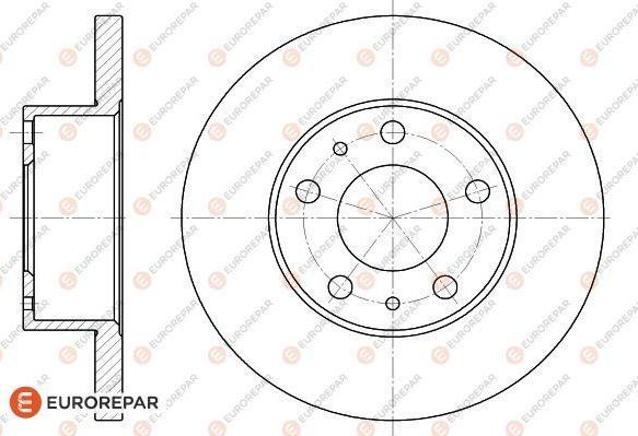 EUROREPAR 1618863680 - Гальмівний диск autocars.com.ua