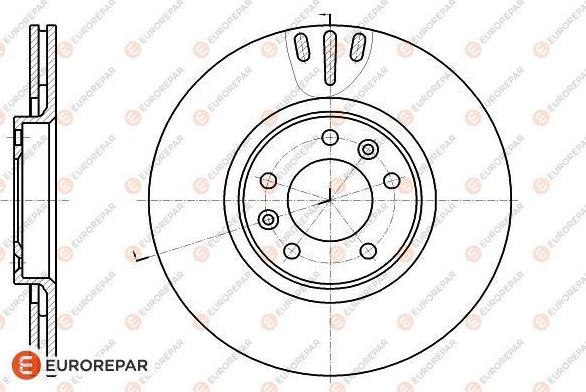 EUROREPAR 1618864180 - Гальмівний диск autocars.com.ua