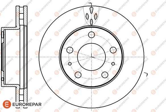 EUROREPAR 1618864580 - Гальмівний диск autocars.com.ua