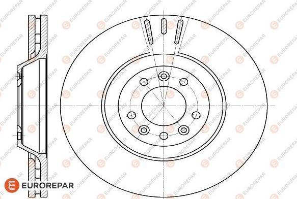 EUROREPAR 1618864680 - Гальмівний диск autocars.com.ua