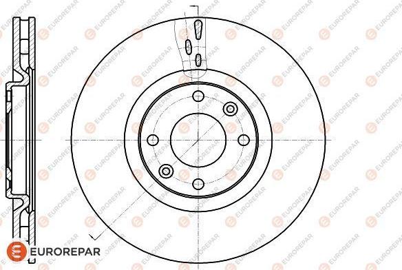 EUROREPAR 1618864980 - Гальмівний диск autocars.com.ua