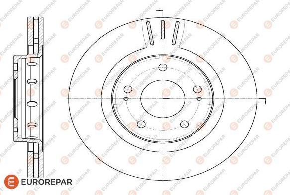 EUROREPAR 1618865480 - Гальмівний диск autocars.com.ua