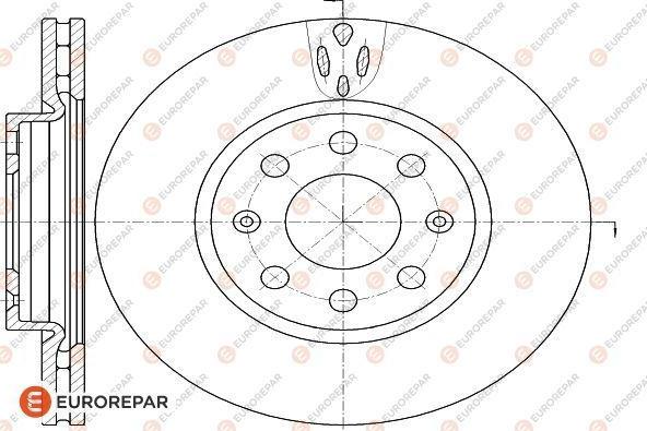 EUROREPAR 1618866180 - Гальмівний диск autocars.com.ua