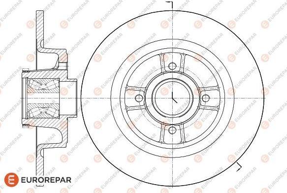 EUROREPAR 1618866380 - Тормозной диск avtokuzovplus.com.ua