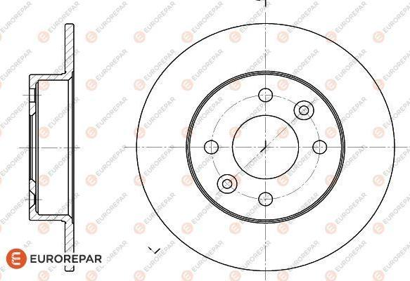 EUROREPAR 1618866680 - Гальмівний диск autocars.com.ua