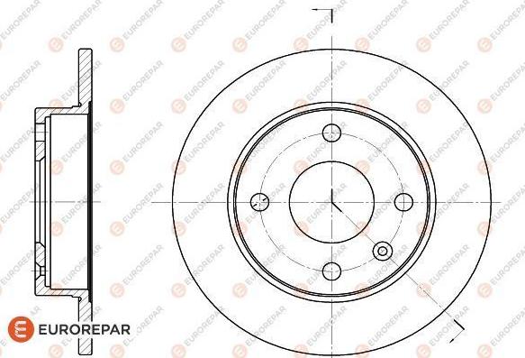 EUROREPAR 1618868080 - Гальмівний диск autocars.com.ua