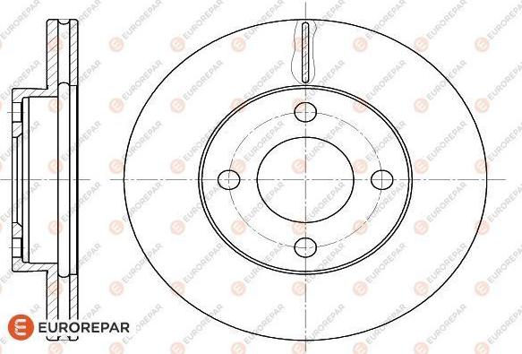 EUROREPAR 1618868780 - Гальмівний диск autocars.com.ua