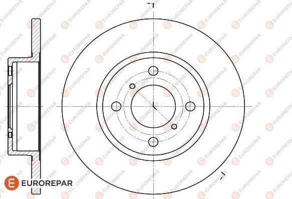 EUROREPAR 1618869880 - Гальмівний диск autocars.com.ua