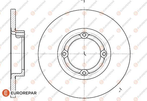 EUROREPAR 1618870180 - Гальмівний диск autocars.com.ua