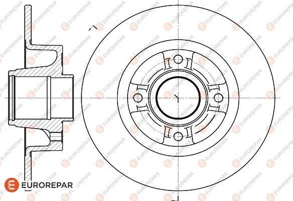 EUROREPAR 1618871380 - Гальмівний диск autocars.com.ua