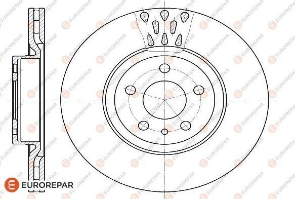 EUROREPAR 1618873580 - Гальмівний диск autocars.com.ua