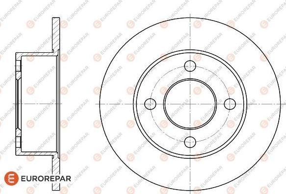 EUROREPAR 1618874580 - Гальмівний диск autocars.com.ua