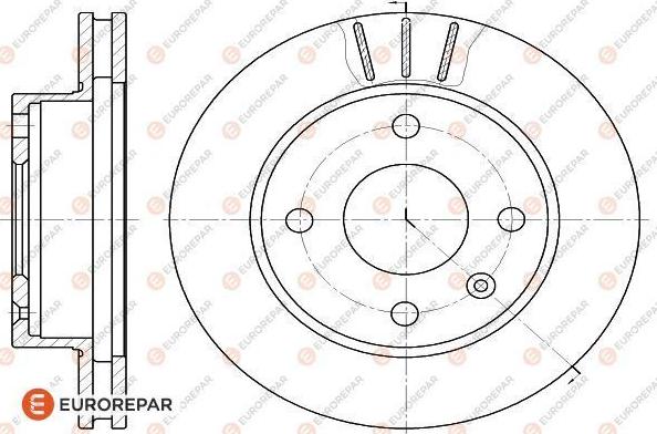 EUROREPAR 1618875580 - Гальмівний диск autocars.com.ua