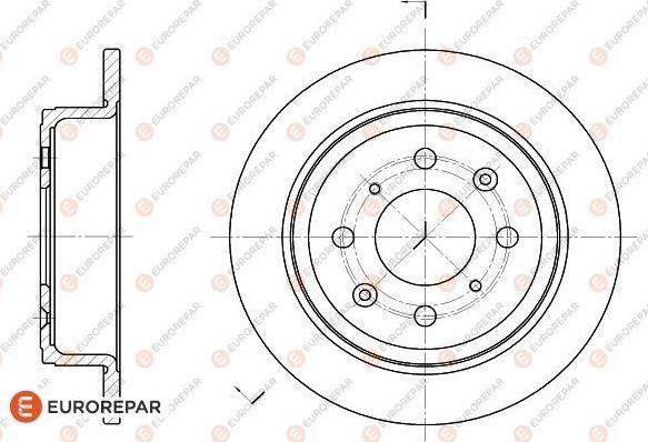 EUROREPAR 1618876880 - Тормозной диск avtokuzovplus.com.ua