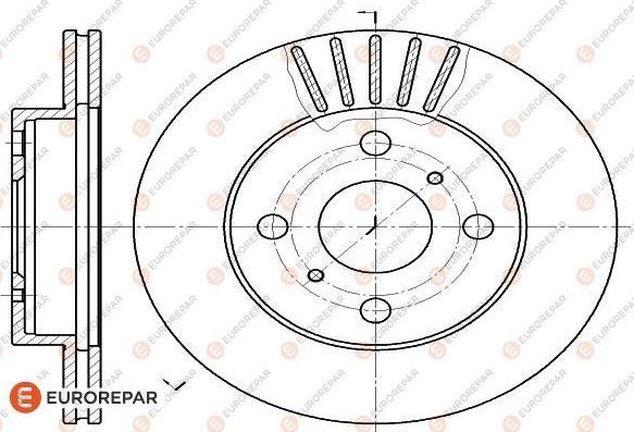 EUROREPAR 1618878580 - Тормозной диск avtokuzovplus.com.ua