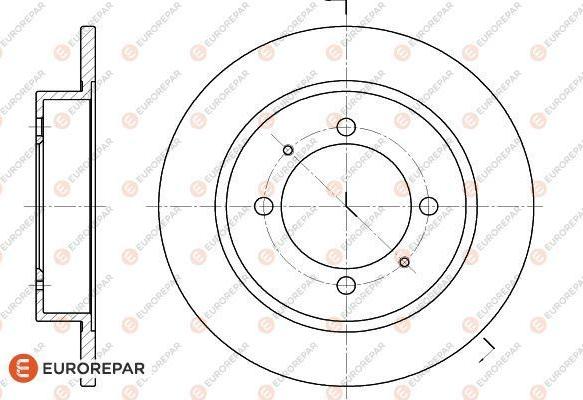 EUROREPAR 1618878880 - Гальмівний диск autocars.com.ua