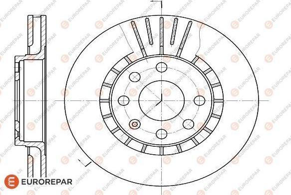 EUROREPAR 1618879080 - Гальмівний диск autocars.com.ua