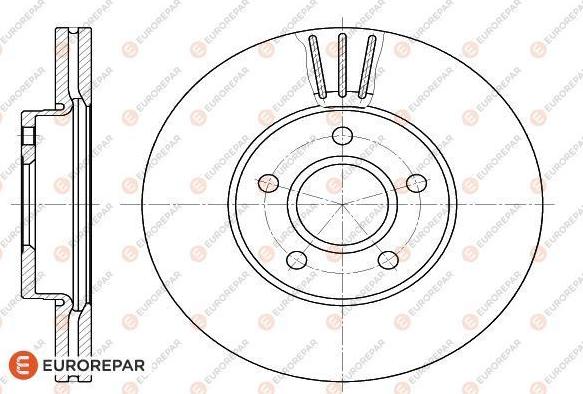 EUROREPAR 1618880180 - Гальмівний диск autocars.com.ua