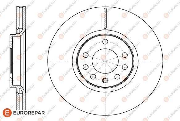 EUROREPAR 1618880280 - Гальмівний диск autocars.com.ua