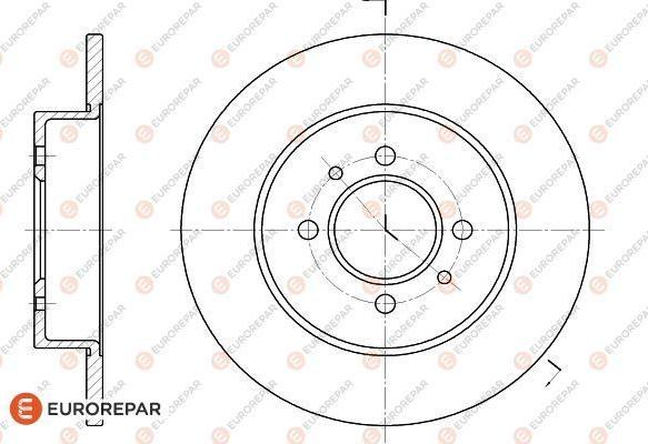 EUROREPAR 1618880680 - Гальмівний диск autocars.com.ua