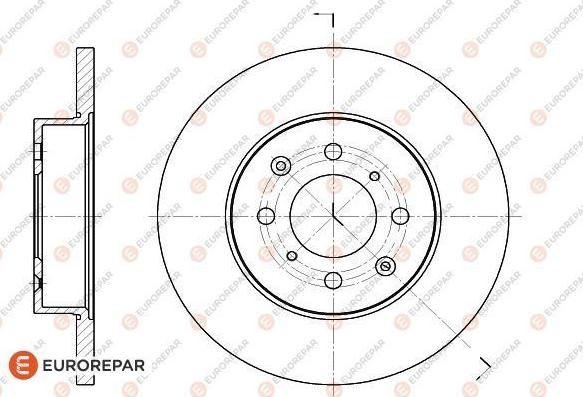 EUROREPAR 1618881480 - Гальмівний диск autocars.com.ua