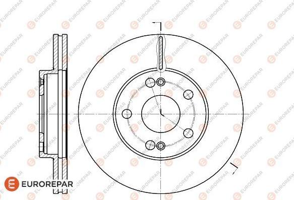 EUROREPAR 1618881780 - Гальмівний диск autocars.com.ua