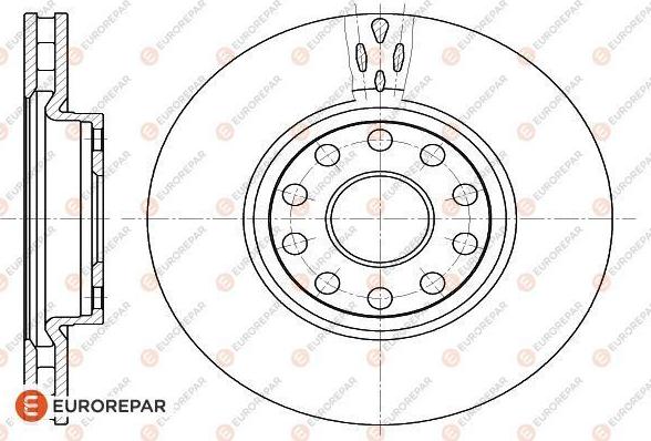 EUROREPAR 1618882580 - Гальмівний диск autocars.com.ua