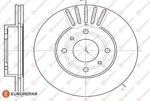 EUROREPAR 1618882880 - Тормозной диск avtokuzovplus.com.ua