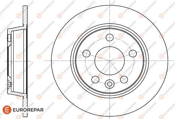 EUROREPAR 1618883480 - Гальмівний диск autocars.com.ua