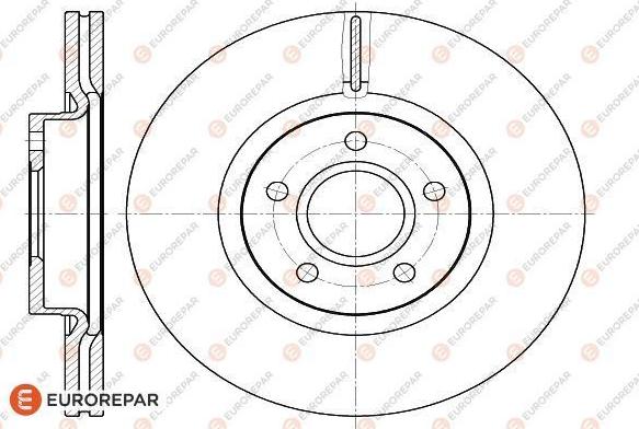 EUROREPAR 1618887680 - Гальмівний диск autocars.com.ua