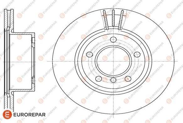 EUROREPAR 1618888380 - Гальмівний диск autocars.com.ua