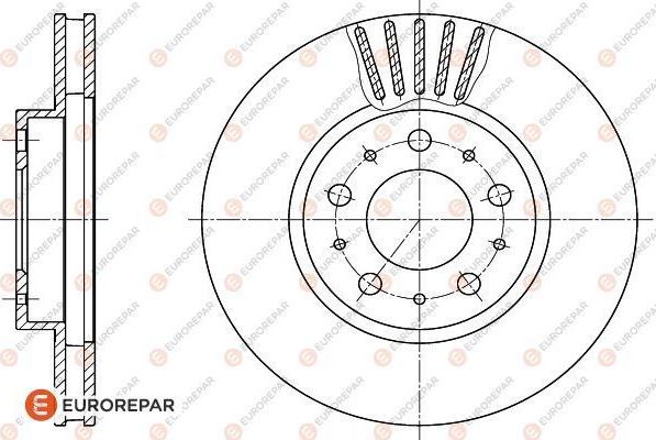 EUROREPAR 1618890680 - Гальмівний диск autocars.com.ua