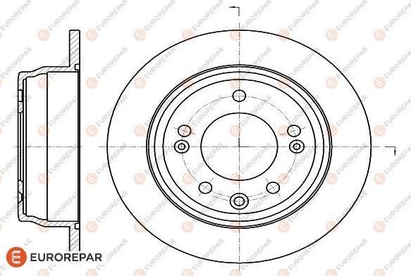 EUROREPAR 1622805880 - Тормозной диск avtokuzovplus.com.ua