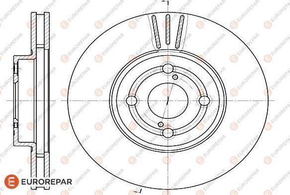 EUROREPAR 1622810480 - Гальмівний диск autocars.com.ua