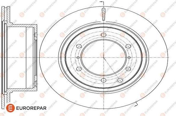 EUROREPAR 1622810980 - Гальмівний диск autocars.com.ua