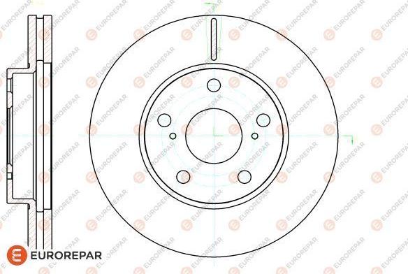 EUROREPAR 1622812480 - Гальмівний диск autocars.com.ua