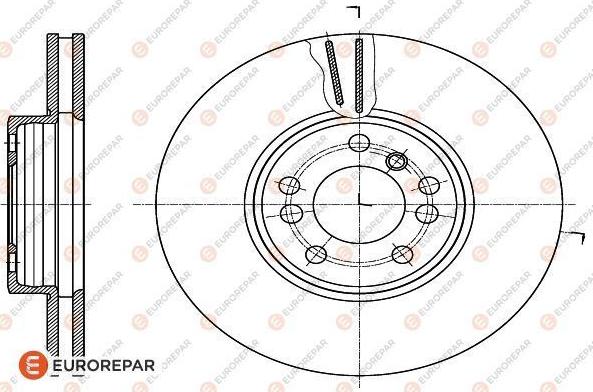 EUROREPAR 1622814880 - Гальмівний диск autocars.com.ua