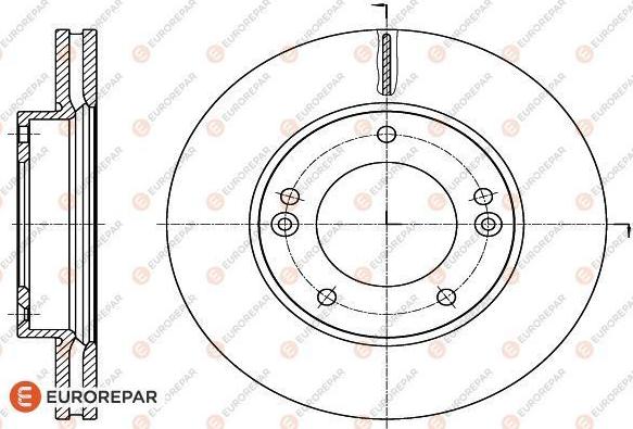 EUROREPAR 1622815380 - Гальмівний диск autocars.com.ua