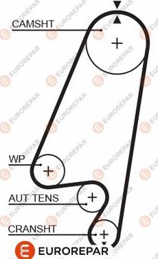 EUROREPAR 1633131080 - Зубчатый ремень ГРМ autodnr.net