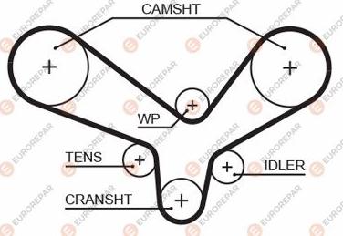 EUROREPAR 1633135180 - Ремінь ГРМ autocars.com.ua