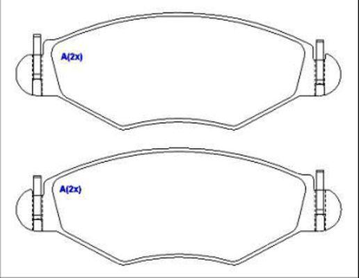 EUROREPAR 1635833280 - Тормозные колодки, дисковые, комплект avtokuzovplus.com.ua