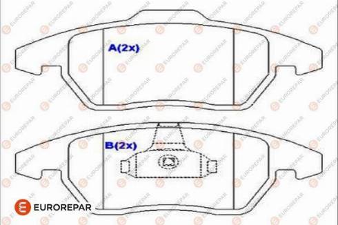 EUROREPAR 1635834280 - Тормозные колодки, дисковые, комплект autodnr.net