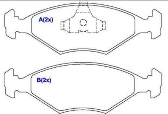 EUROREPAR 1636484880 - Тормозные колодки, дисковые, комплект avtokuzovplus.com.ua