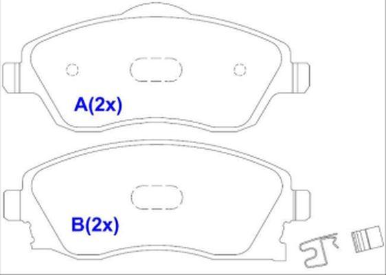 EUROREPAR 1636485080 - Гальмівні колодки, дискові гальма autocars.com.ua