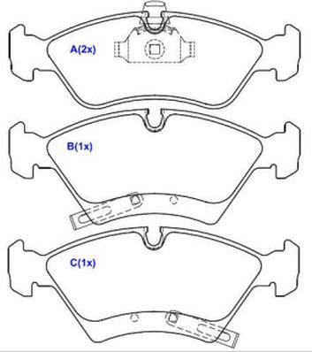 EUROREPAR 1636487580 - Тормозные колодки, дисковые, комплект autodnr.net