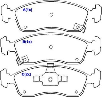 EUROREPAR 1636488280 - Гальмівні колодки, дискові гальма autocars.com.ua