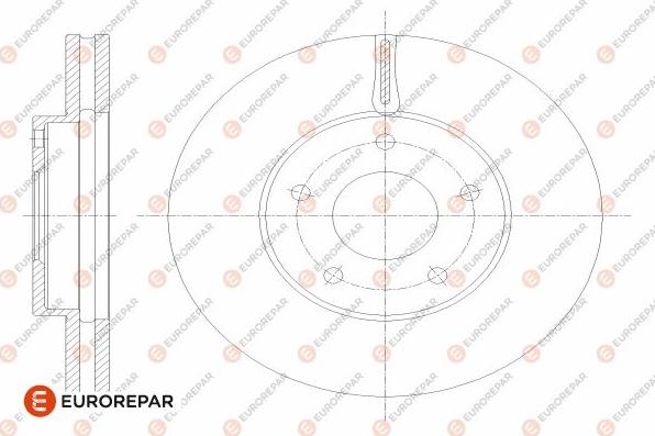 EUROREPAR 1642750580 - Гальмівний диск autocars.com.ua