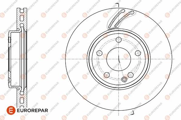 EUROREPAR 1642751480 - Гальмівний диск autocars.com.ua