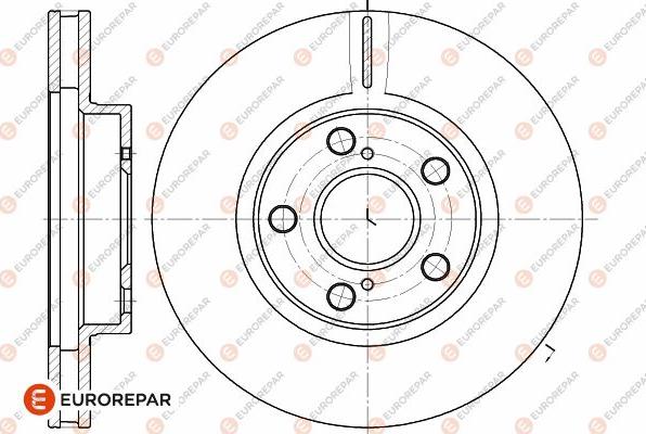 EUROREPAR 1642751880 - Гальмівний диск autocars.com.ua